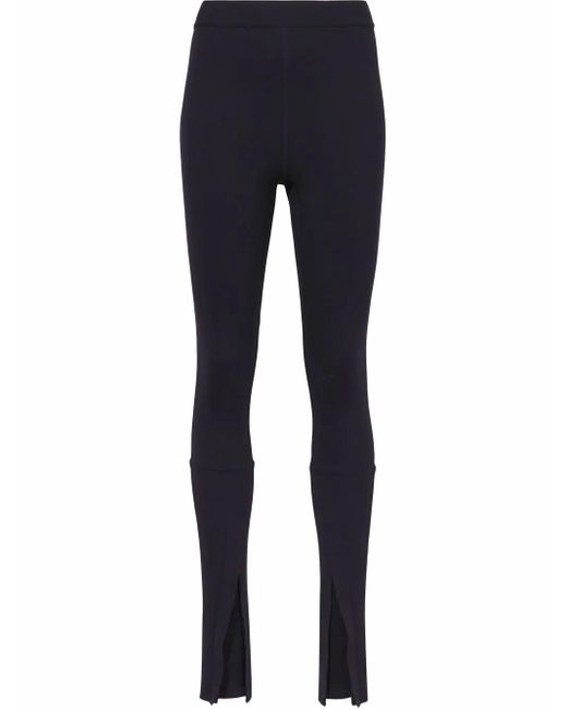 Proenza Schouler Blue Split-Cuffs Leggings