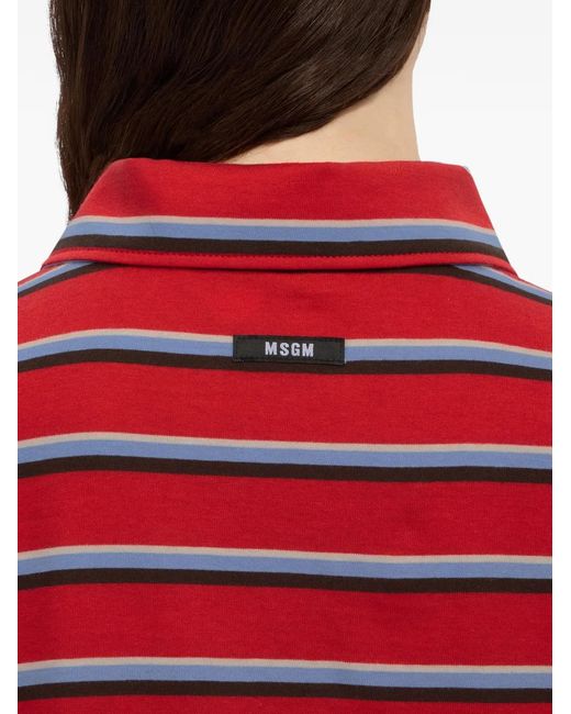 Polo A Rayas MSGM de color Red
