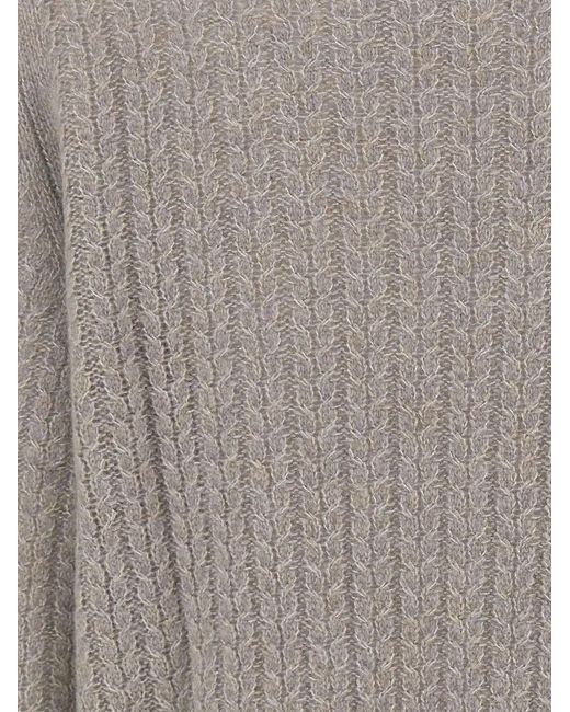 Hemisphere Gray Cable-Knit Sweater