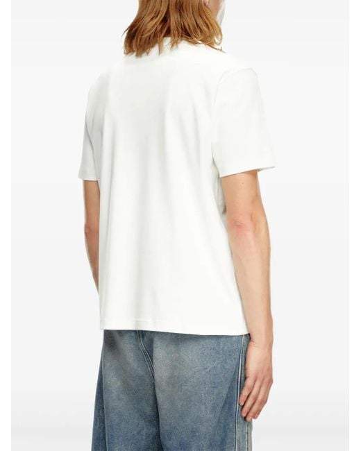 【DIESEL】T-ADJUST-DOVAL-PJ WHITE DIESEL Cotton T-Adjust-Doval-Pj T-Shirt in White for Men | Lyst