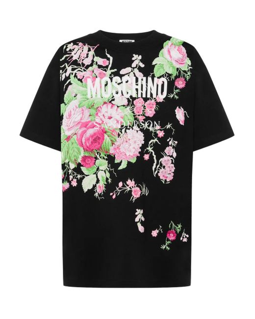 Moschino フローラル Tシャツ Black