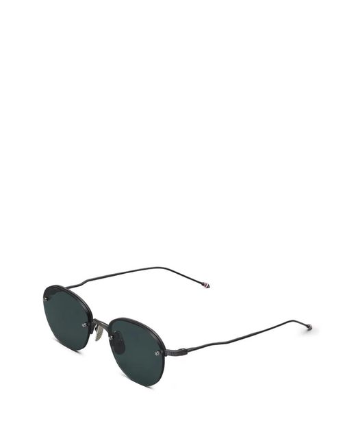 Thom Browne Black Round-Frame Sunglasses