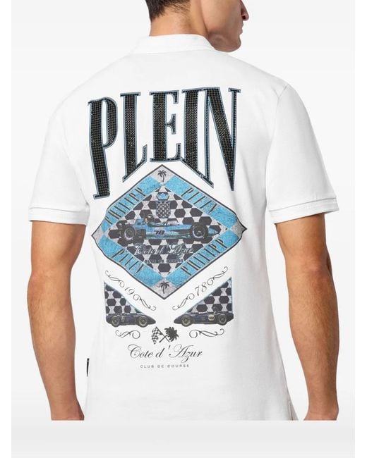 Philipp Plein White Cote D'Azur Polo Shirt for men