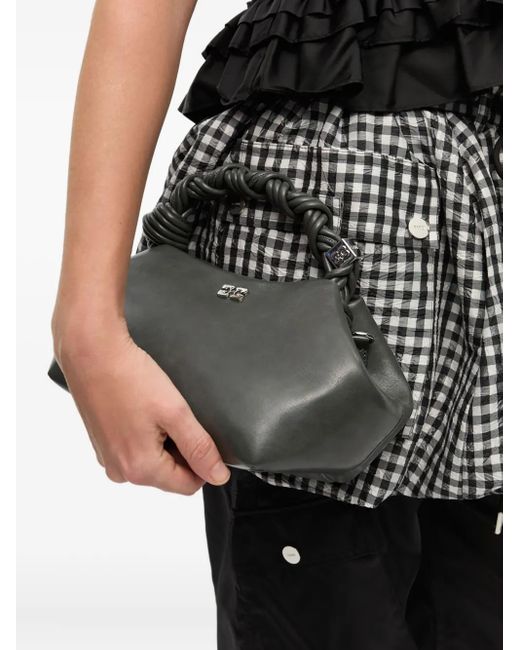 Ganni Black Small Bou Tote Bag