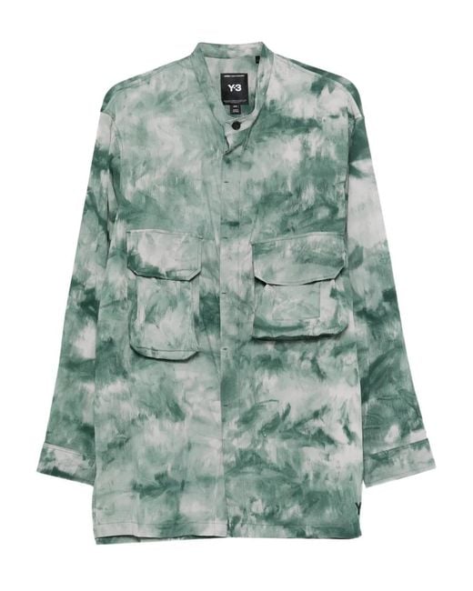 Y-3 Green Multi-Colored Overshirt For for men