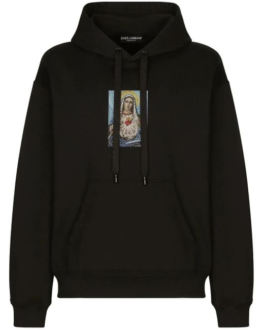Hoodie En Coton À Imprimé Graphique Dolce & Gabbana pour homme en coloris Black