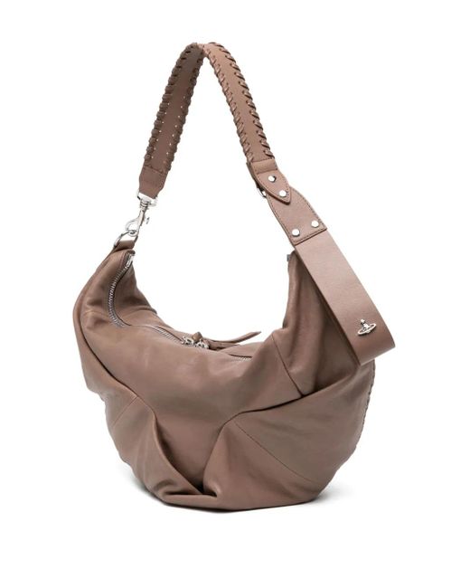 Vivienne Westwood Brown Medium Agnes Shoulder Bag