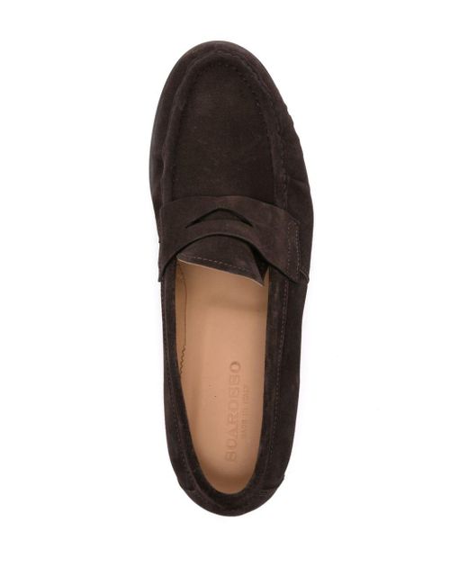 Scarosso Black Fred Suede Loafers for men