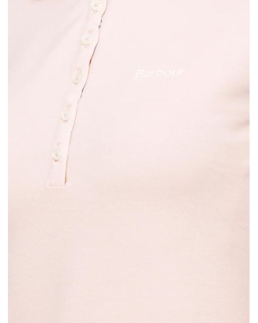 Barbour Pink Buttoned Polo Top