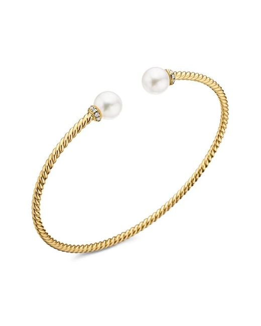 David Yurman Multicolor 18Kt Solari Cablespira Diamond Bracelet(2.3Mm)