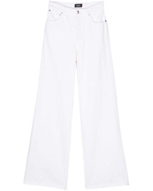 A.P.C. White Gerade Elizabeth Jeans