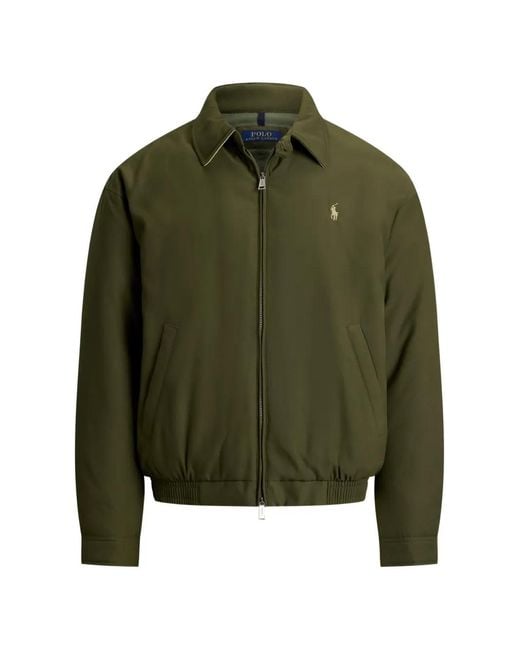 Polo Ralph Lauren Green Embroidered-Logo Insulated Jacket for men