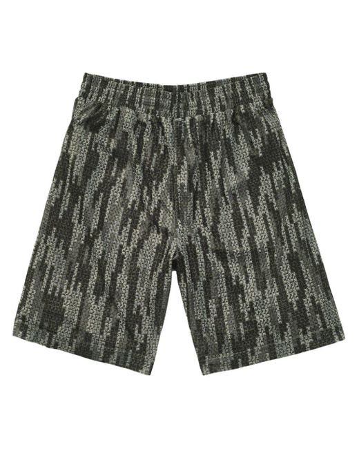 Pantalones cortos de chándal con estampado Text Camo Purple Brand de hombre de color Gray