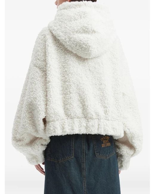 Musium Div. White Hooded Zip Jacket