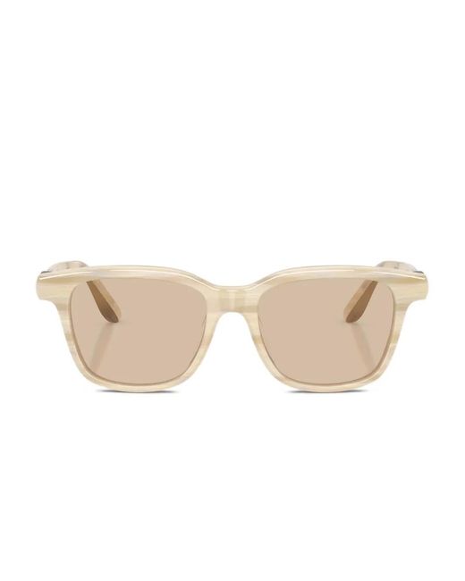 Brunello Cucinelli Natural Square-Frame Sunglasses
