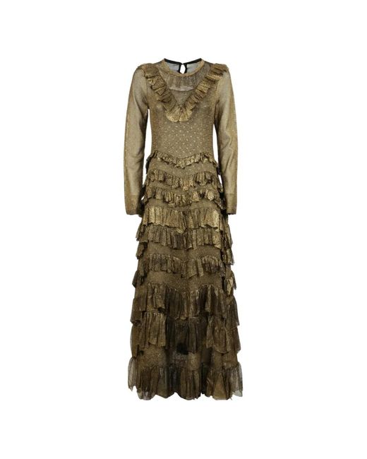 Ulla Johnson Green Calliope Ruffled Maxi Dress