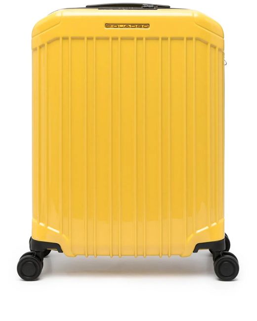 Piquadro Yellow Ultra Slim Spinner Pq-Light Cabin Trolley