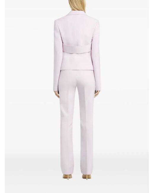 Courreges White Martingale-Strap Blazer