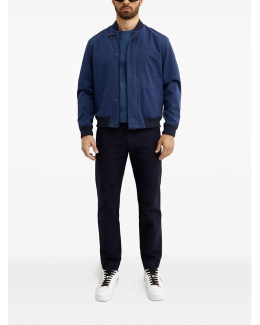 Fay Blue Long-Sleeve Bomber Jacket for men