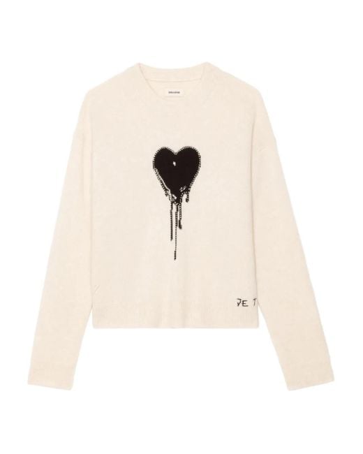Zadig & Voltaire White Markuz Cashmere Sweater