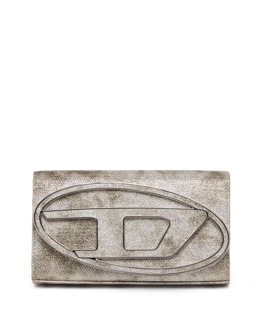 DIESEL Gray Stylish Fabric Wallet Accessory