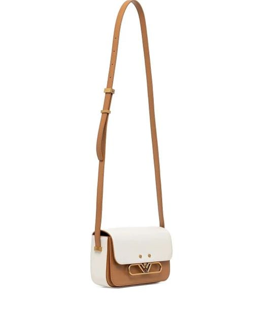 Emporio Armani White Two-Tone Cross-Body Bag