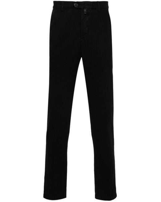 Pantalones chinos de talle medio Kiton de hombre de color Black