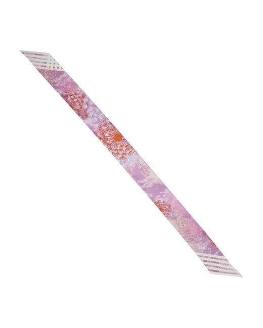 Lancel Pink Silk Scarf
