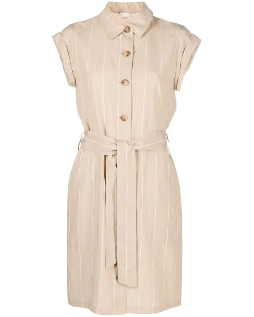 Liu Jo Natural Belted-Waist Shirt Dress