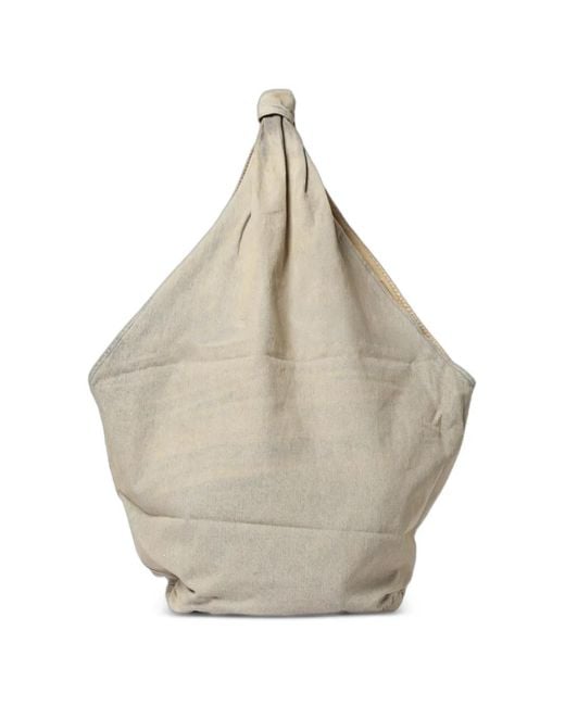 Our Legacy Gray Drip Knot-Detail Shoulder Bag