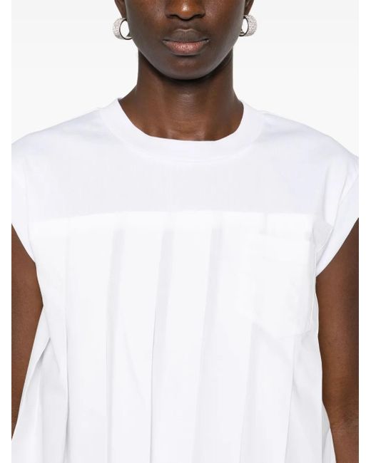 Sacai White T-Shirts And Polos