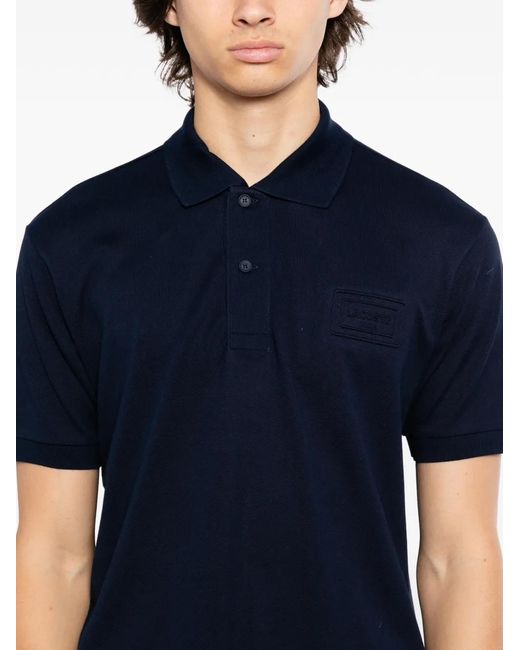 Lacoste Blue Logo-Embroidered Polo Shirt