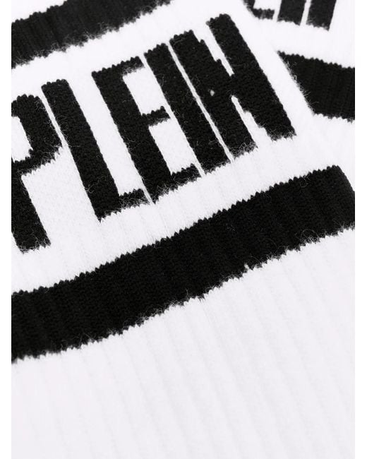 Philipp Plein White Logo-Print Socks for men