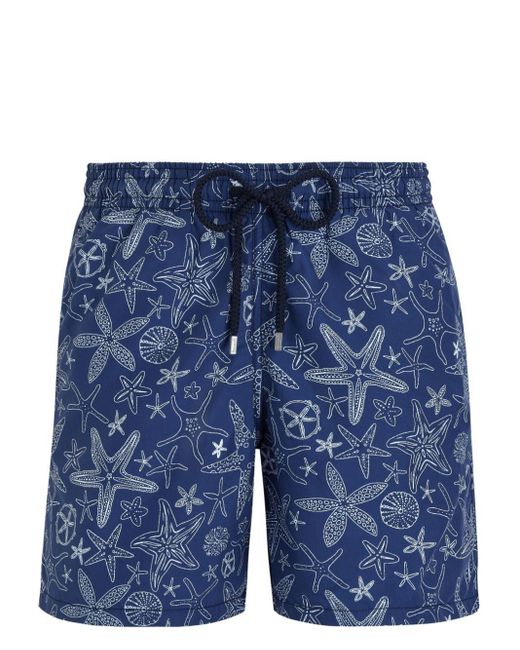 Vilebrequin Blue Jim Starlettes-print Swim Shorts for men
