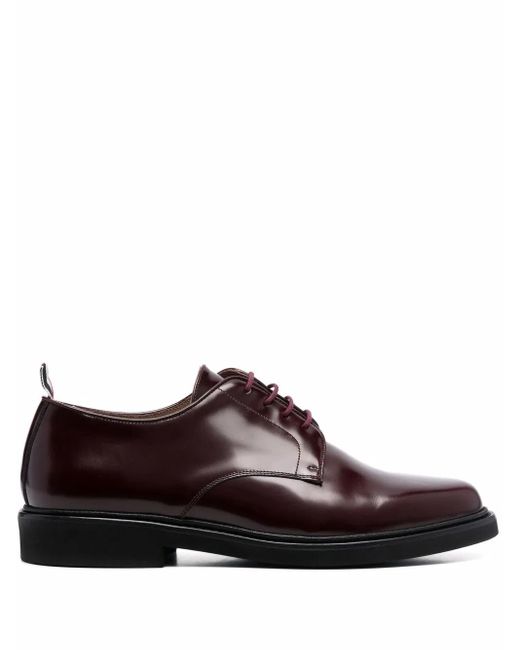 Thom Browne メンズ ブラウン レースアップ レザーシューズ