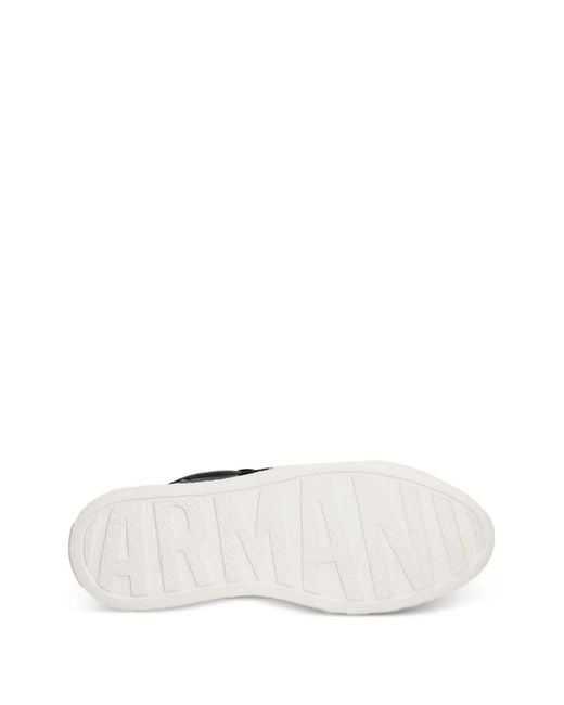 Baskets Grainées À Patch Logo ARMANI EXCHANGE pour homme en coloris Black