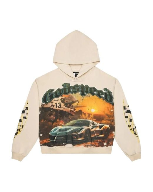 Godspeed White Sunset Drift Graphic-Print Hoodie for men