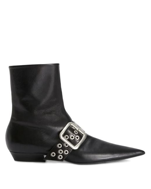 Jil Sander Black Leather Ankle Boots