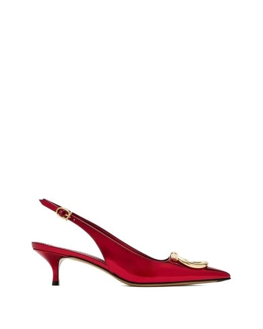 Ferragamo Red Sara Slingback Pumps