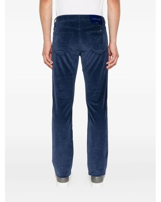 Jacob Cohen Blue Bard Corduroy Trousers for men