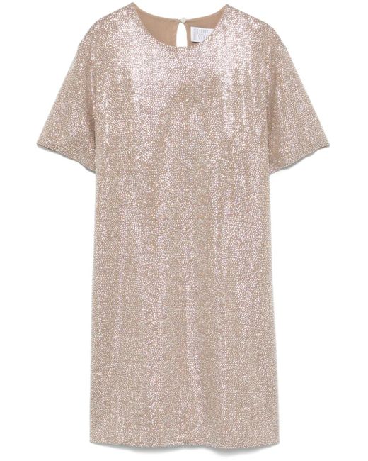 GIUSEPPE DI MORABITO Natural Minikleid Mit Kristallen