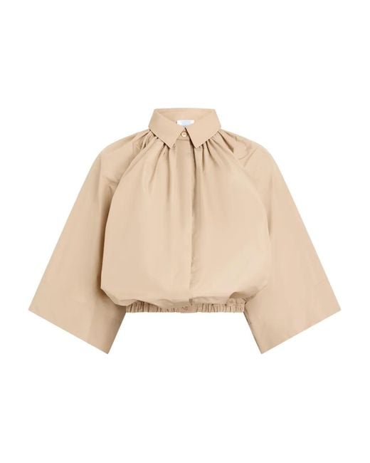 Patou Natural Gathered Blouse
