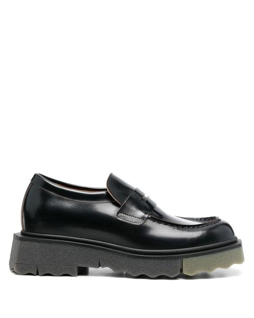 Off-White c/o Virgil Abloh Black Off- Loafers Soft Leather for men