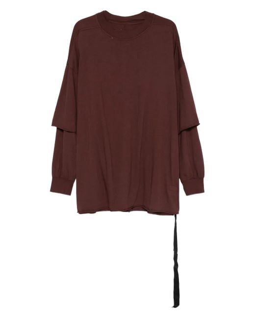 Rick Owens Purple Layered Long-Sleeved T-Shirt for men