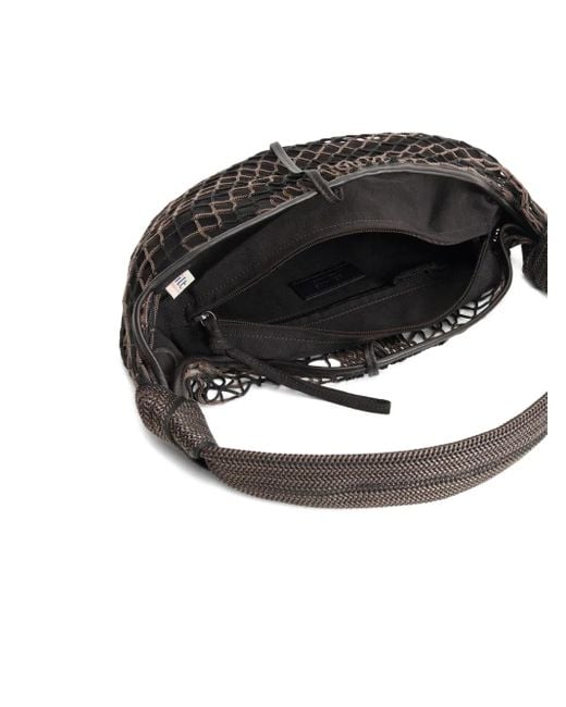 Lemaire Black Bolso Fortune Croissant Marron Negro