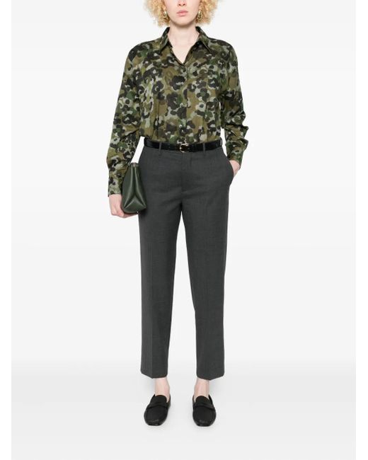 Berwich Gray Pressed-Crease Trousers