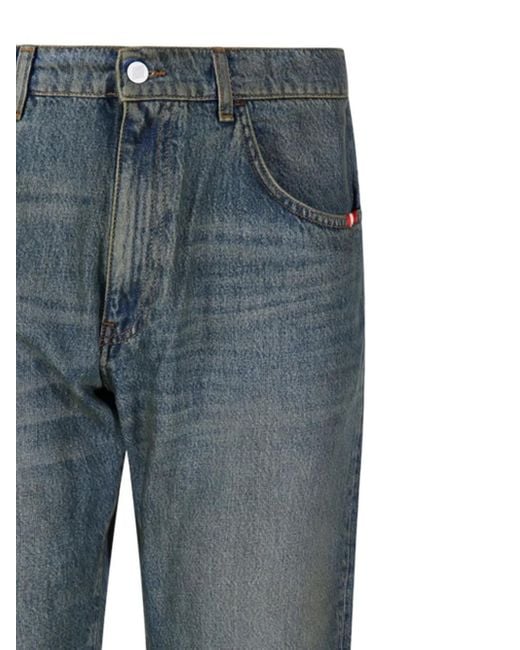 メンズ AMISH ストレートジーンズ Blue