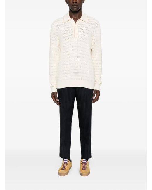 Golden Goose Deluxe Brand Blue Pinstripe Trousers for men