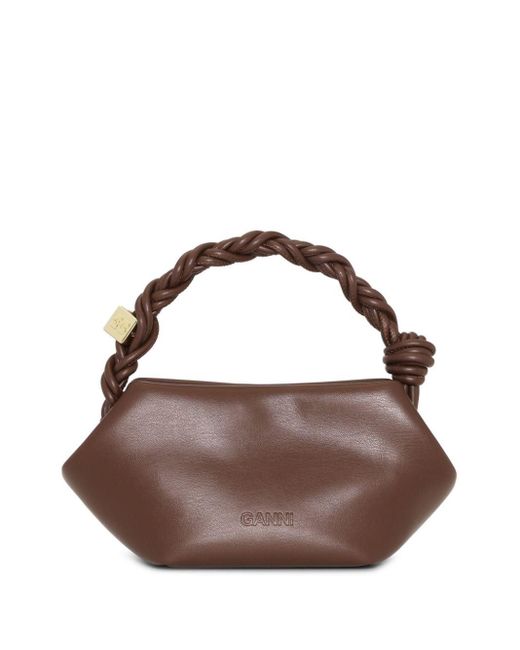 Ganni Brown Bou Leather Mini Bag