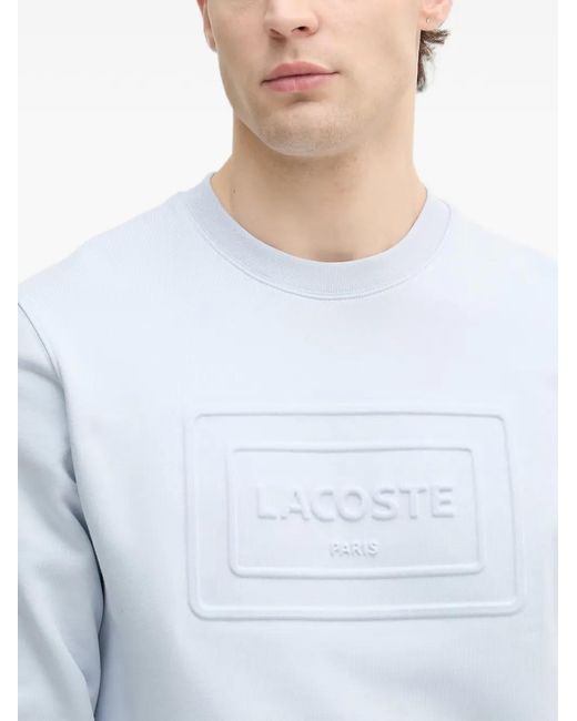 Lacoste Blue Embossed Logo-Patch Sweater